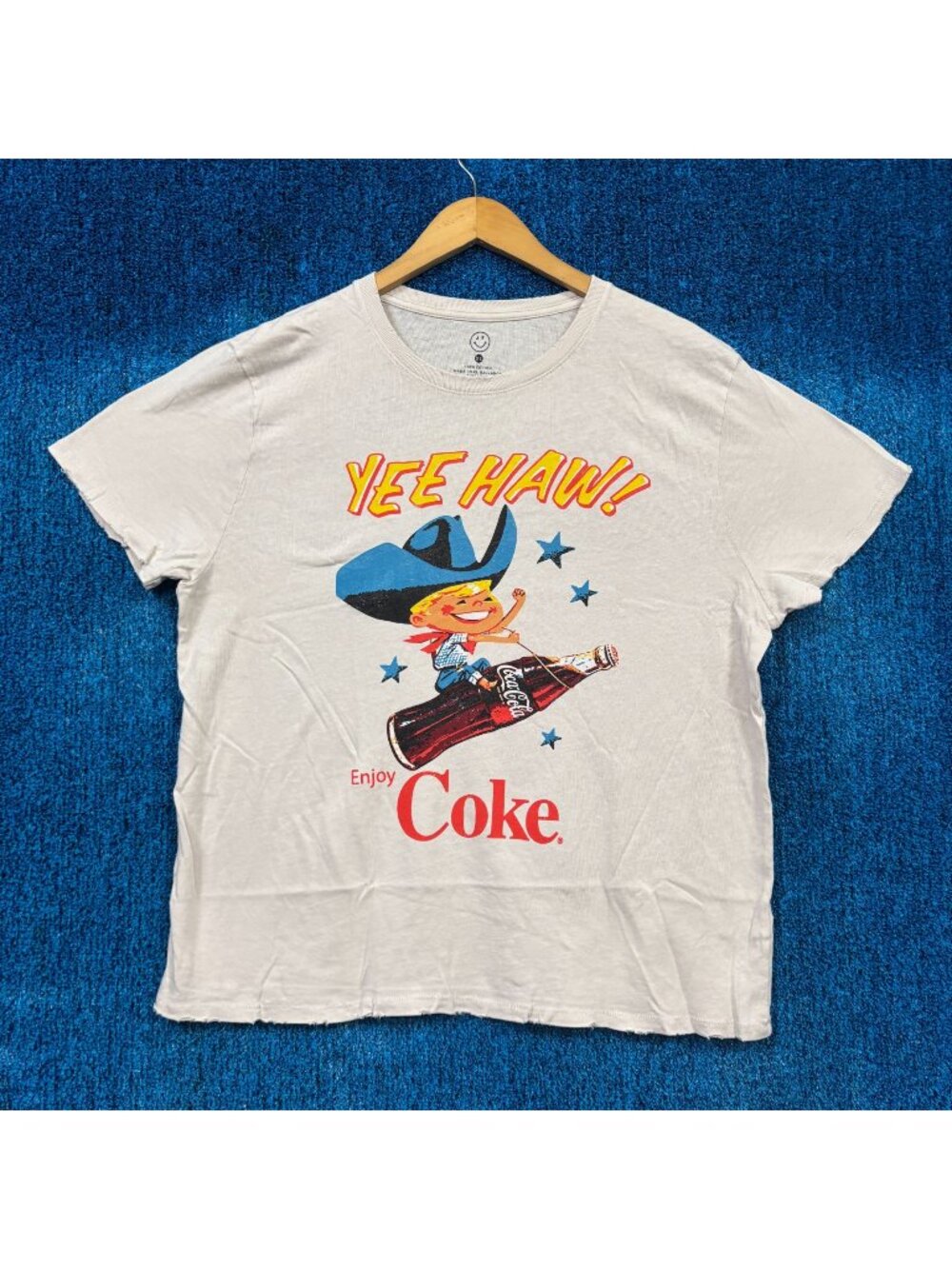 Coca-Cola Cowboy Yee Haw Star Bottle Rodeo Enjoy Coke Tee XL